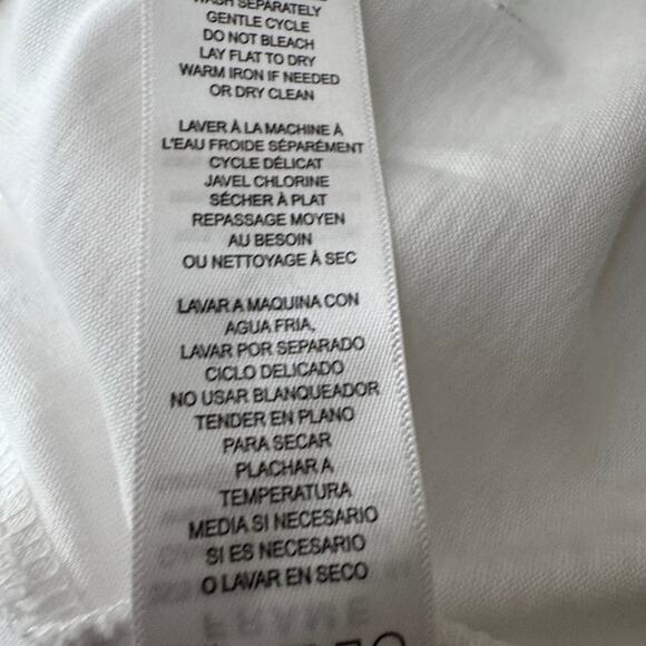 Frame‎ Cotton Frankie White Puff Sleeve Tee  Size S - Picture 11 of 16